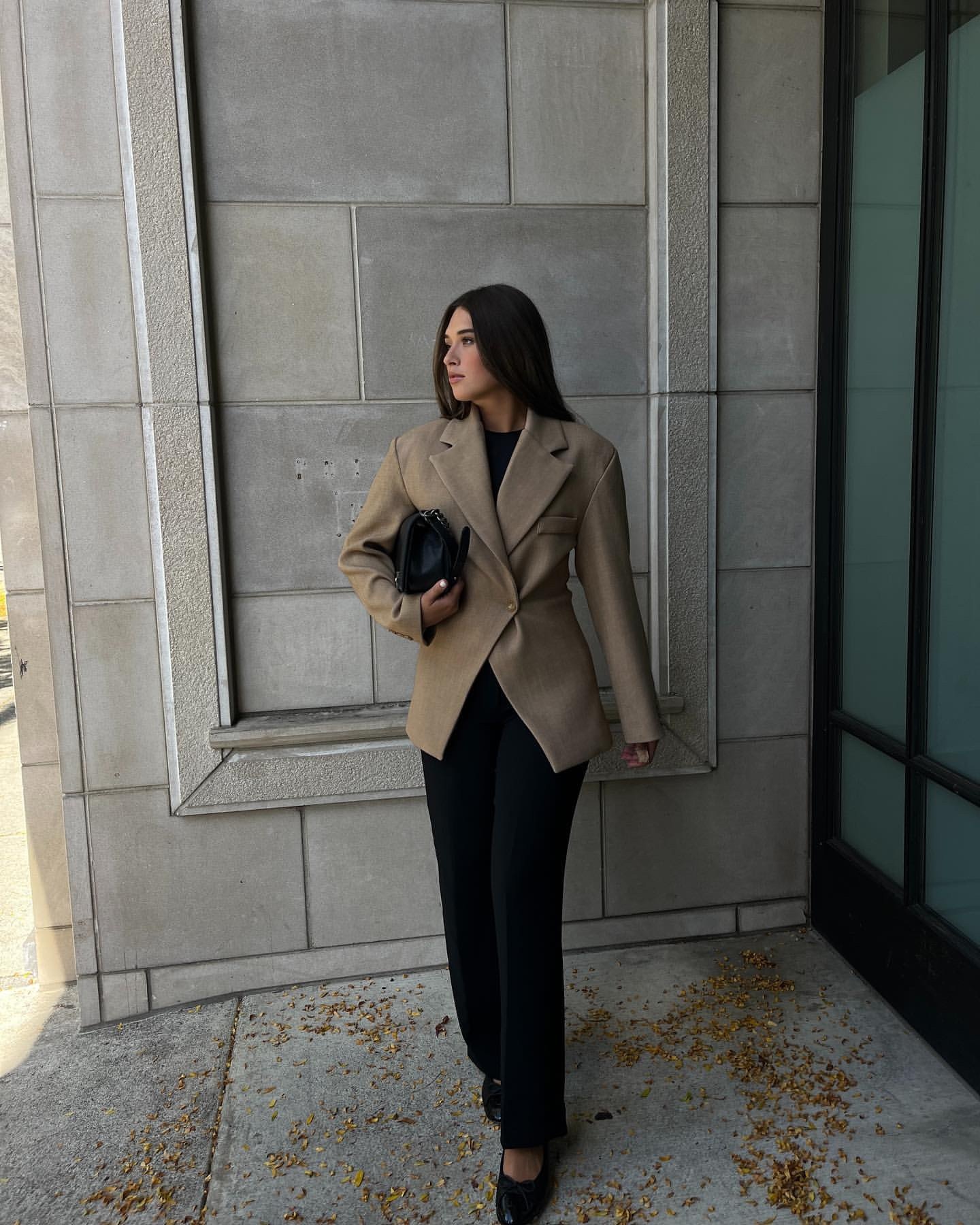 Elegant Double Breasted Button Long Sleeve Blazer