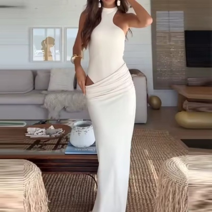 Halter Two Piece Summer Set Bodycon Maxi Skirt