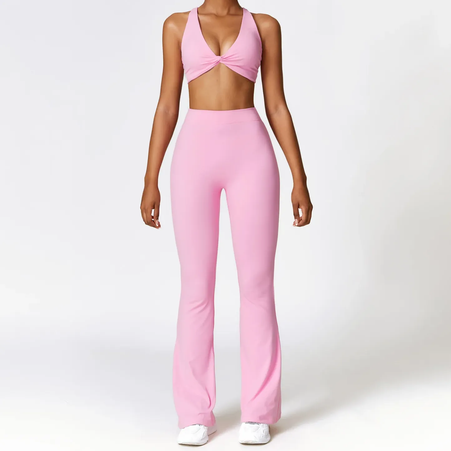 Seamless High Waist Leggings Sports Bra Gym Set