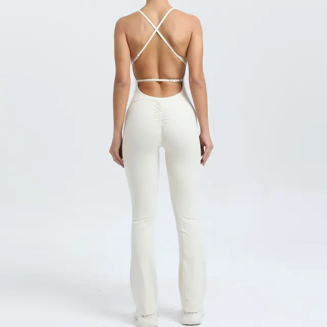 One Piece Backless Fitness Gym Outfit