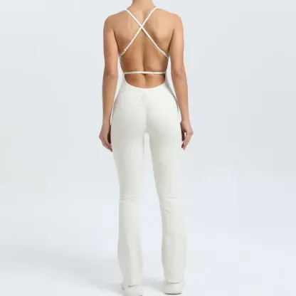 One Piece Backless Fitness Gym Outfit