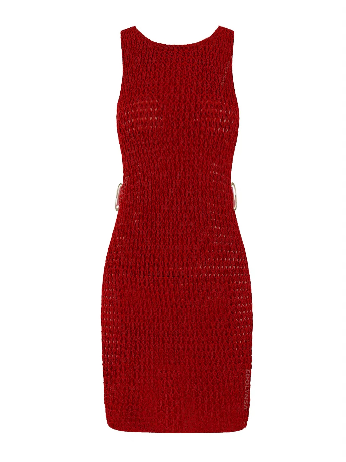 Crochet Sleeveless Cut Out Beach Summer Mini Dress
