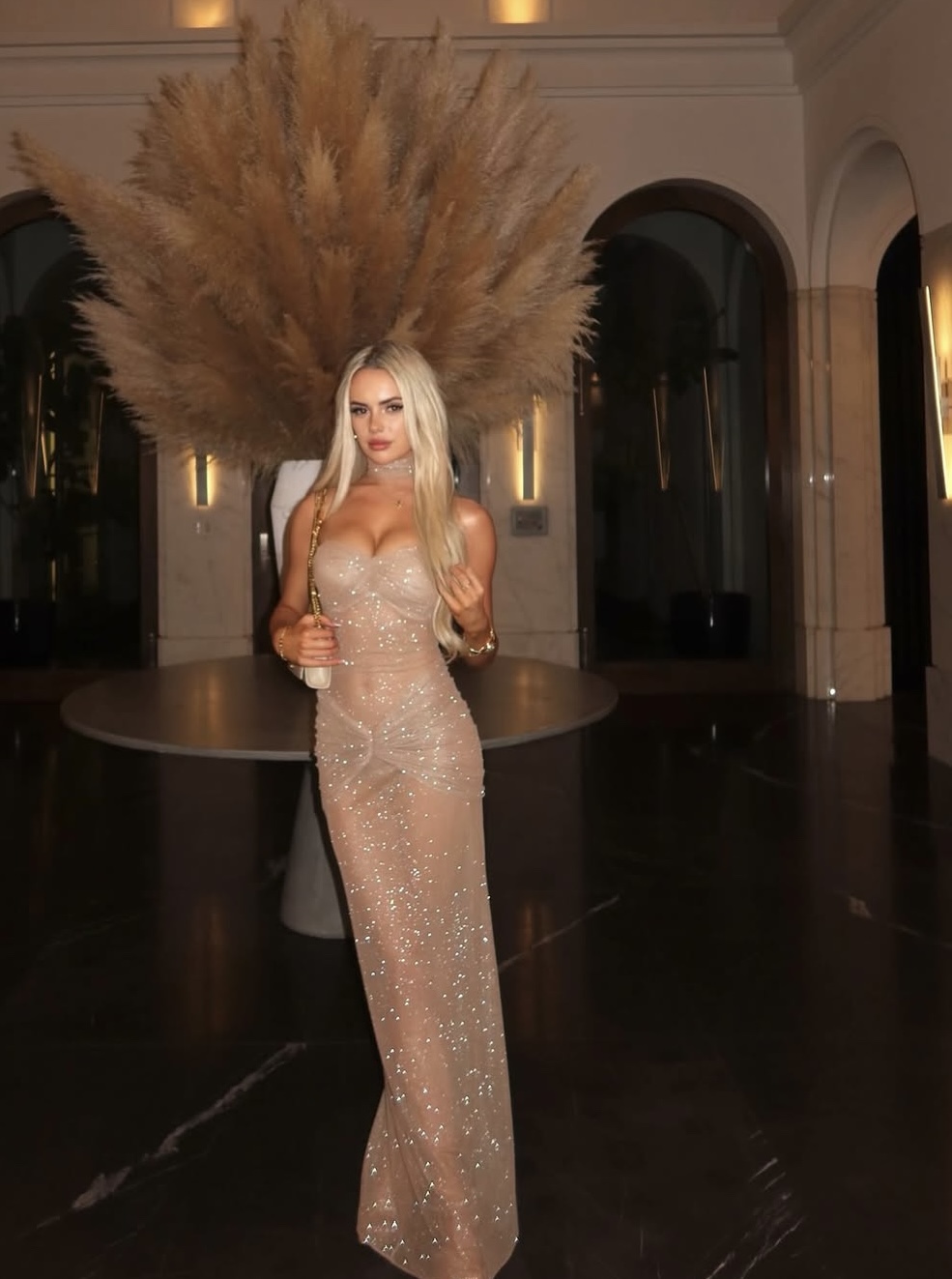 Gold Strapless Sequin Glitter Maxi Elegant Party Club Wrap Ruched Dress