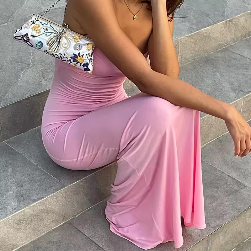 Sleeveless Spaghetti Strap Bodycon Maxi Dress