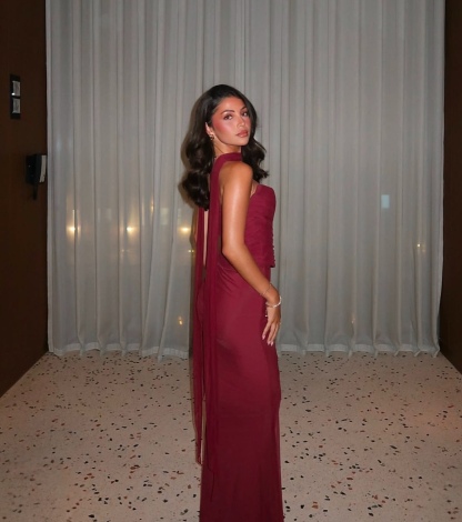 Burgundy Strapless Bodycon Long Elegant Maxi Dress