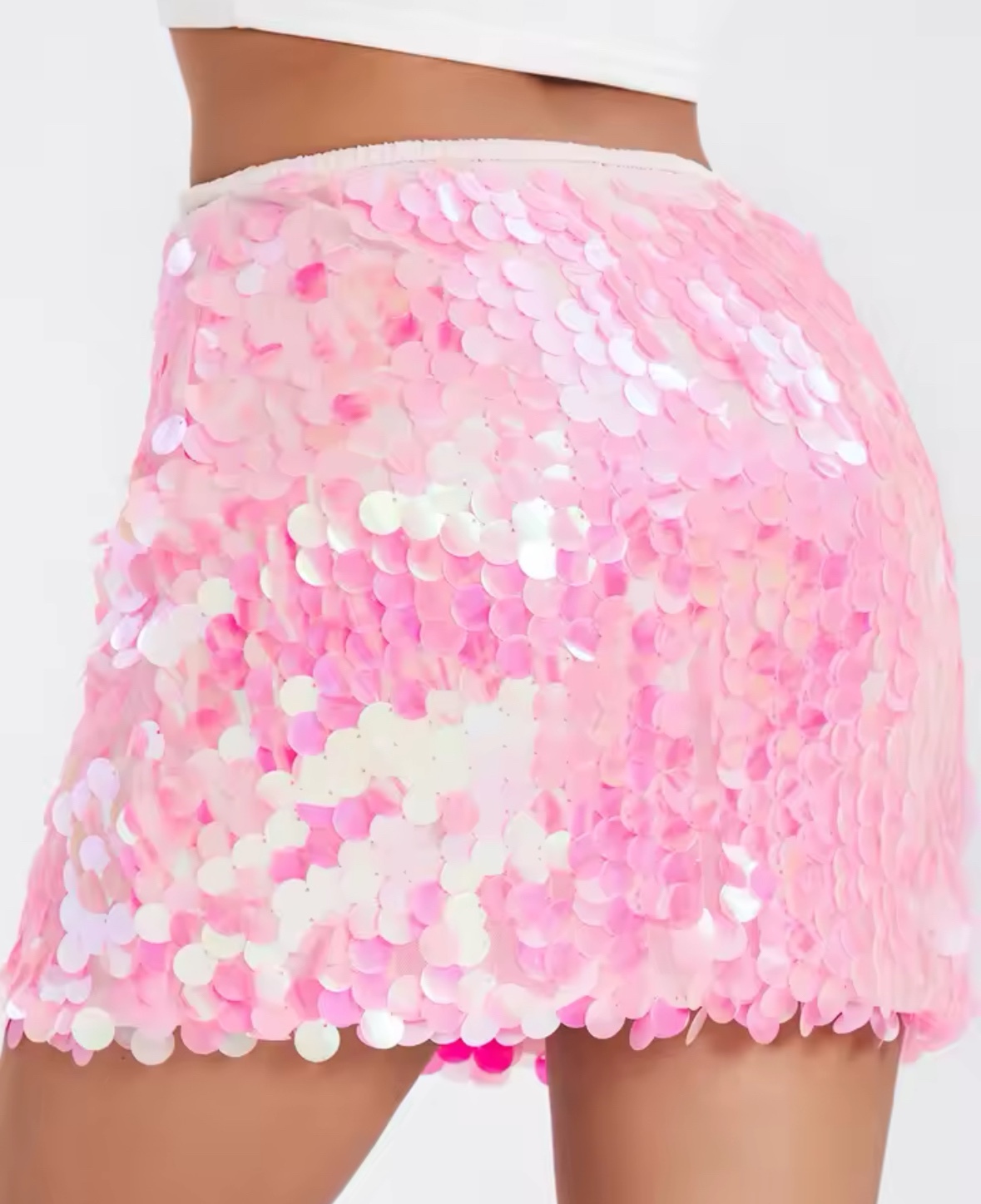 Sequin Layered Party Mini Skirt