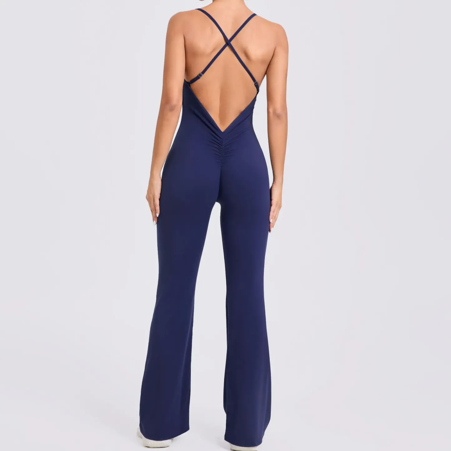 Backless Jumpsuit Gym Set Yoga