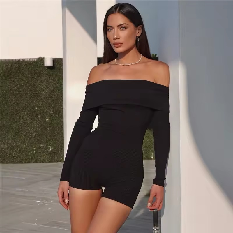 Off Shoulder Strapless Bodycon Playsuit