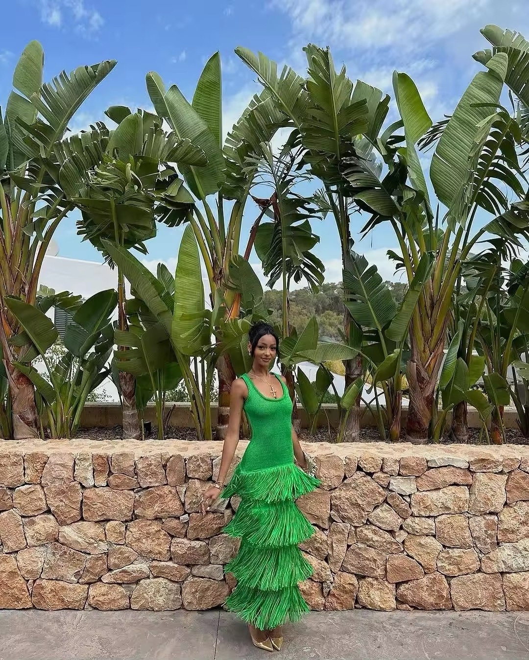 Tassel Sleeveless Bodycon Summer Vacation Holiday Maxi Dress
