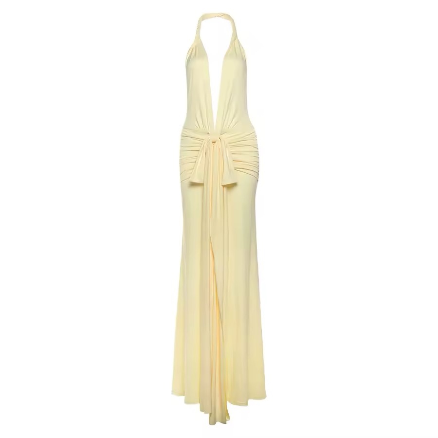 Deep V Neck Holiday Summer Maxi Dress