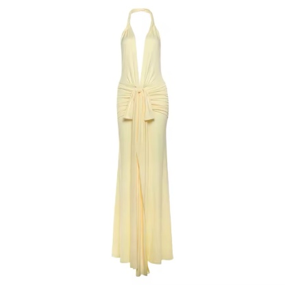 Deep V Neck Holiday Summer Maxi Dress