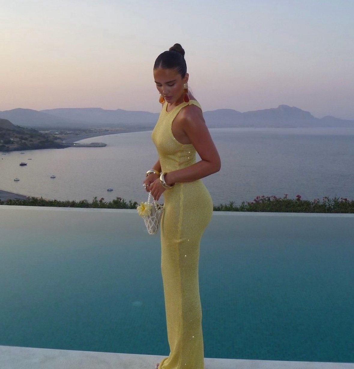Glitter Bodycon Sleeveless Summer Vacation Holiday Maxi Dress