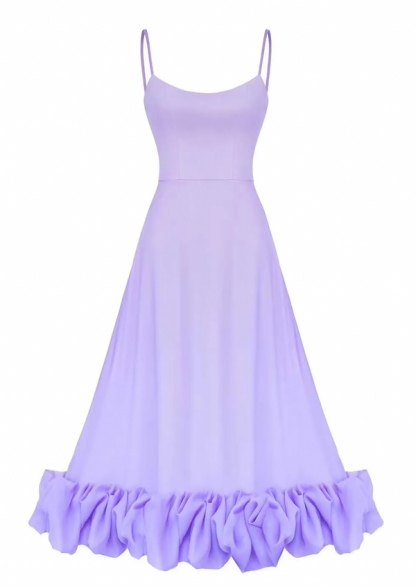 Ruffle Hem Elegant Maxi Dress