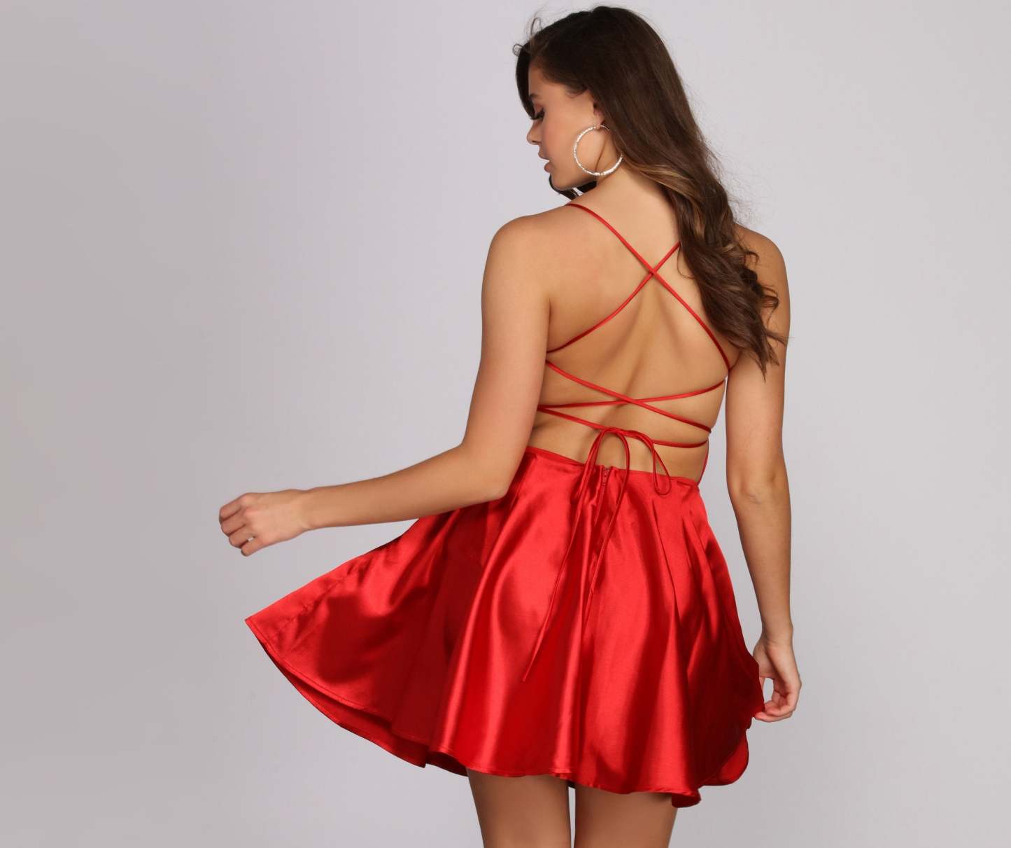 Frida Satin Party Dress - Lady Occasions