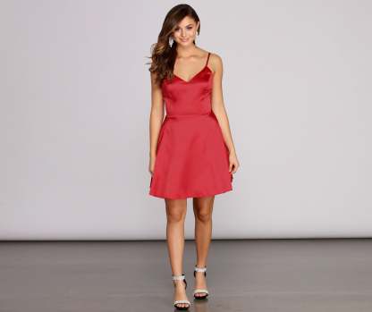 Emme Satin Party Dress - Lady Occasions