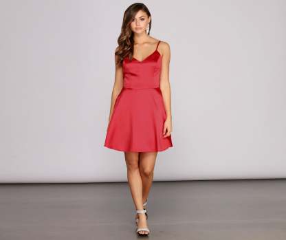 Emme Satin Party Dress - Lady Occasions