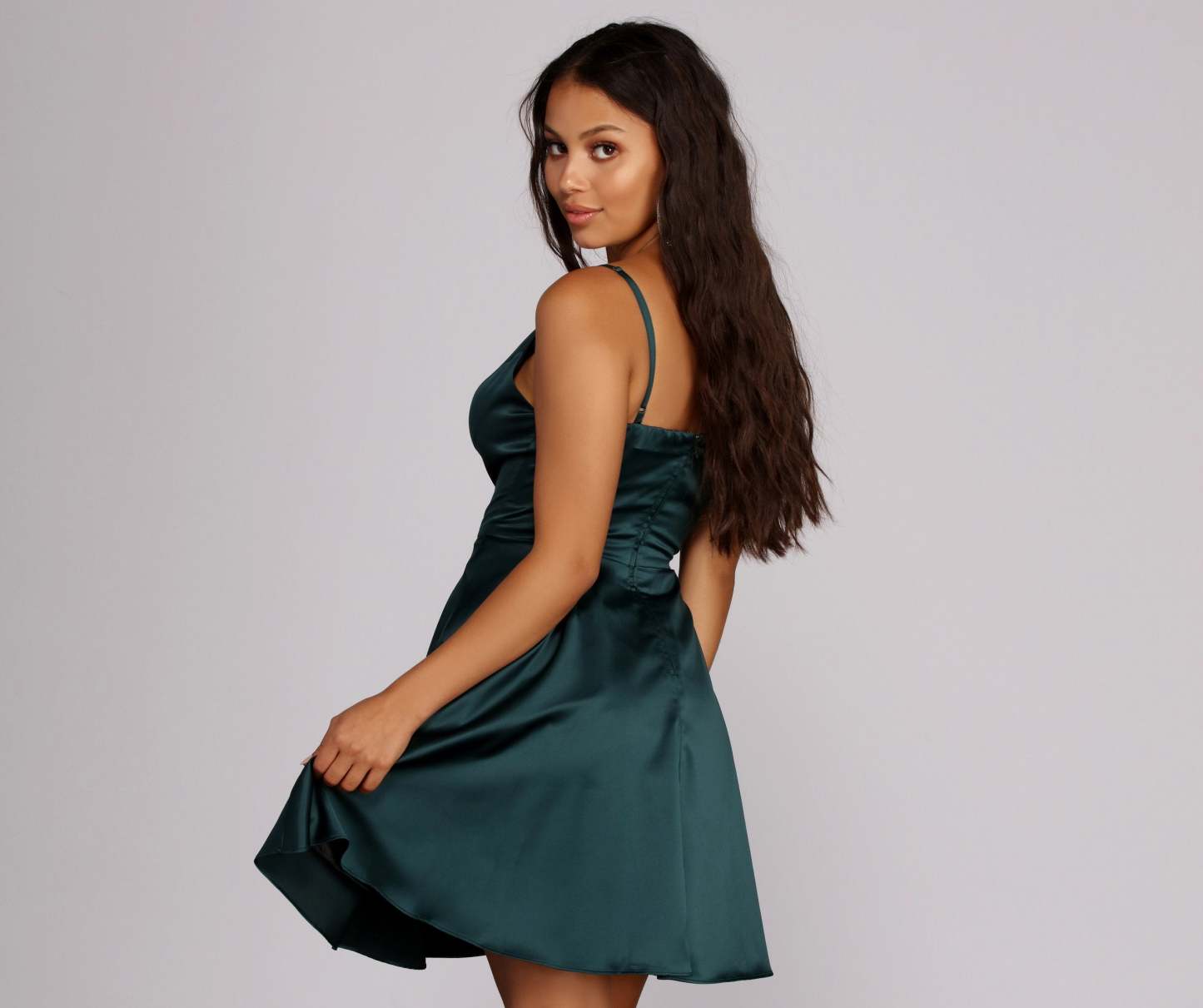 Emme Satin Party Dress - Lady Occasions