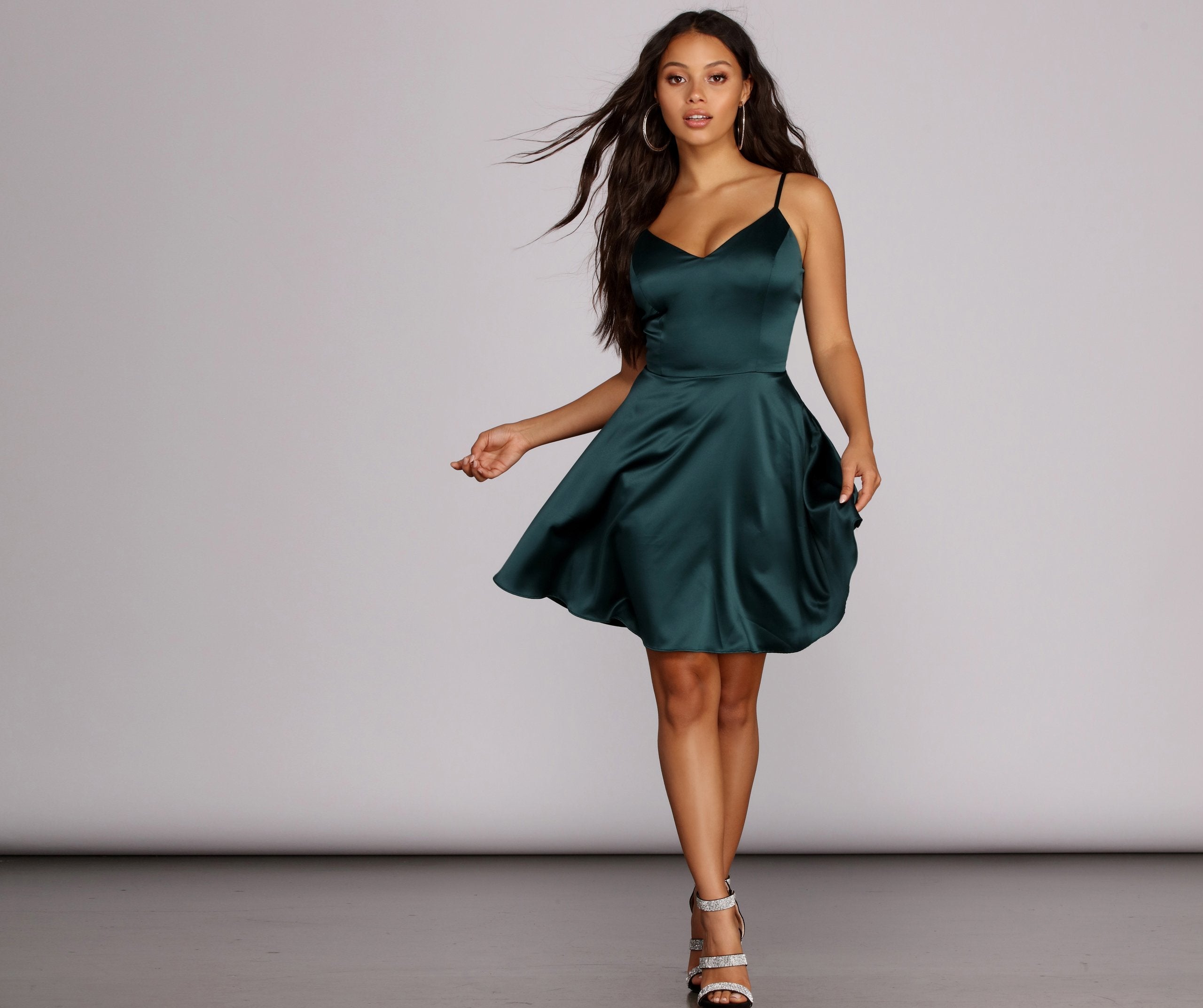 Emme Satin Party Dress - Lady Occasions