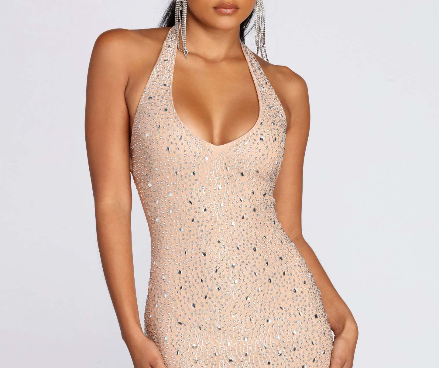 Kim Rise And Slay Halter Mini Dress - Lady Occasions