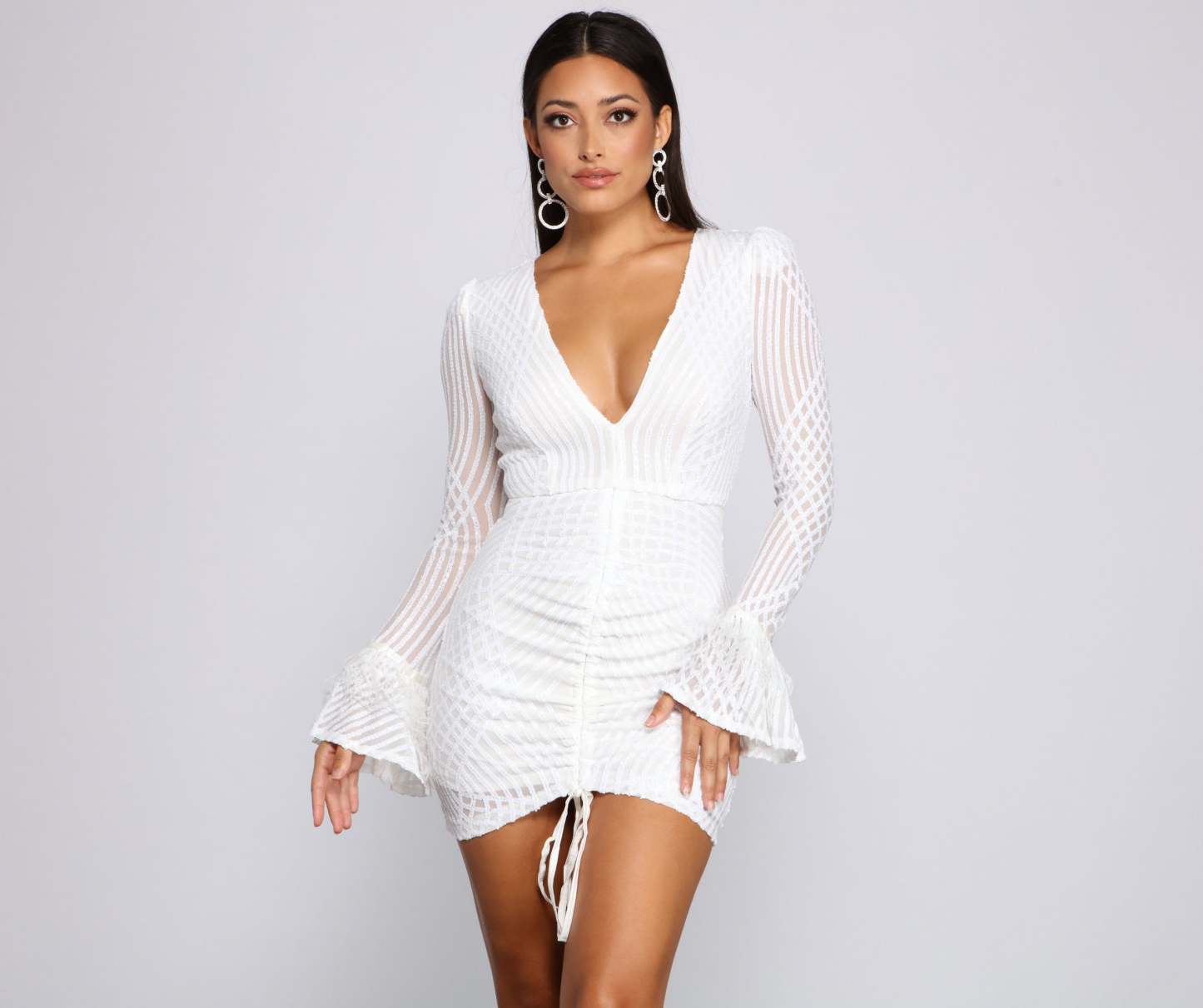 Paola Formal Sequin Ruched Bodycon - Lady Occasions