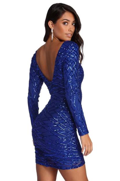 Elysse Steal The Show Sequin Dress - Lady Occasions
