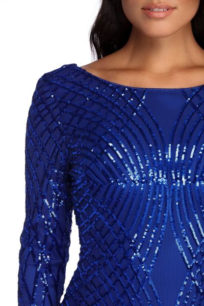 Elysse Steal The Show Sequin Dress - Lady Occasions