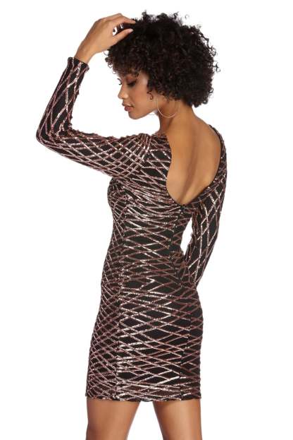 Elysse Steal The Show Sequin Dress - Lady Occasions