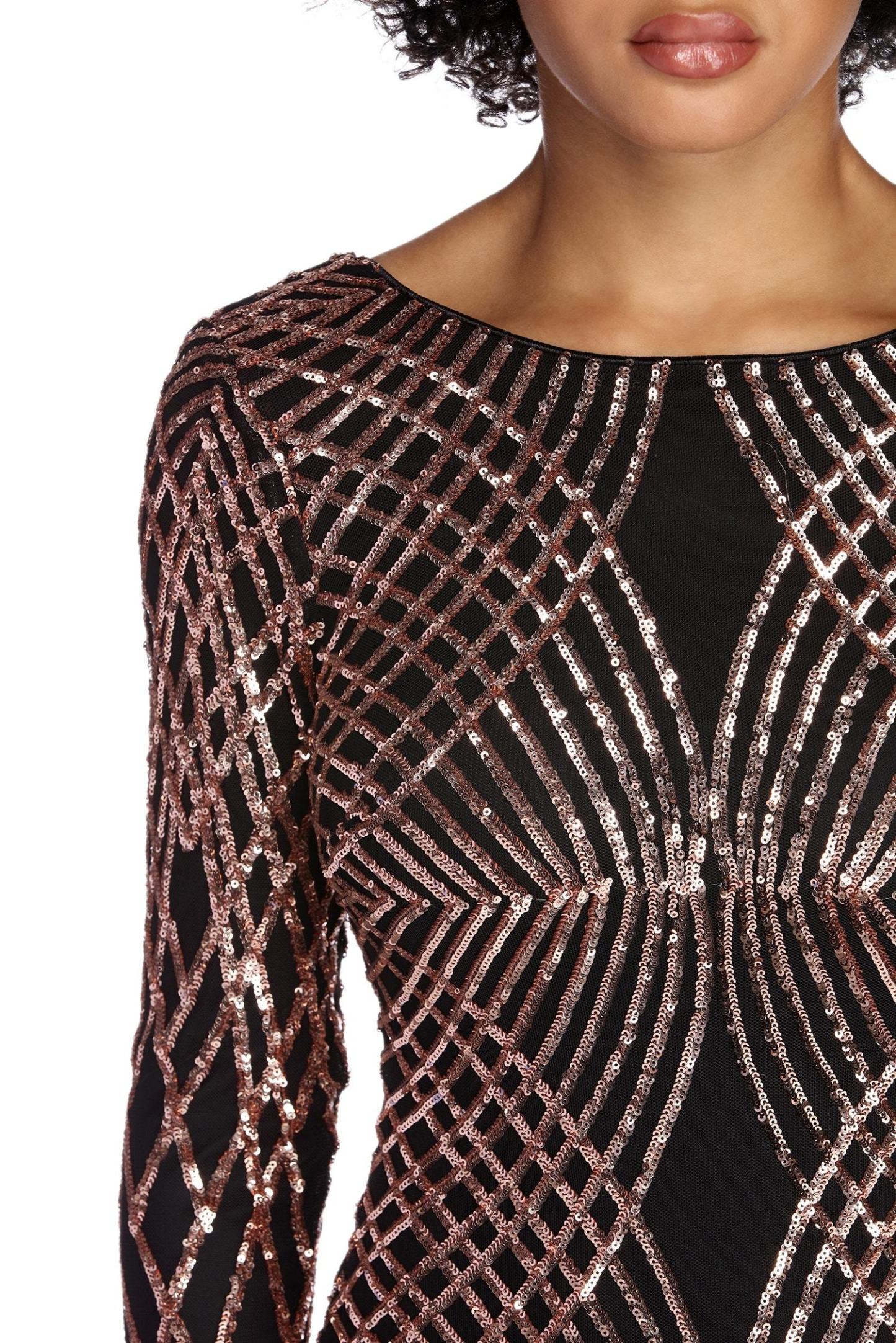 Elysse Steal The Show Sequin Dress - Lady Occasions