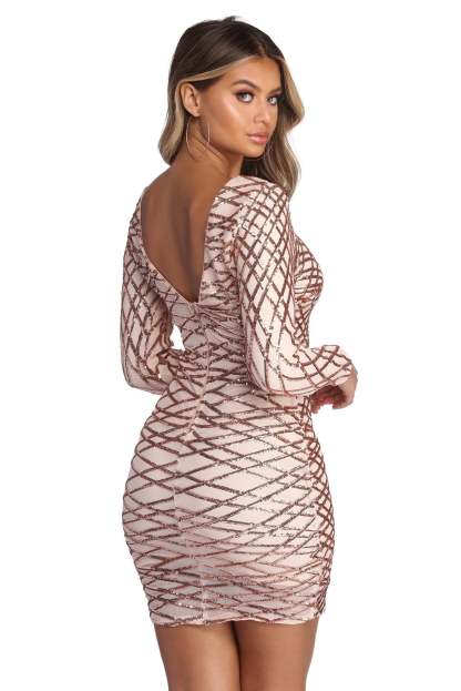 Elysse Steal The Show Sequin Dress - Lady Occasions