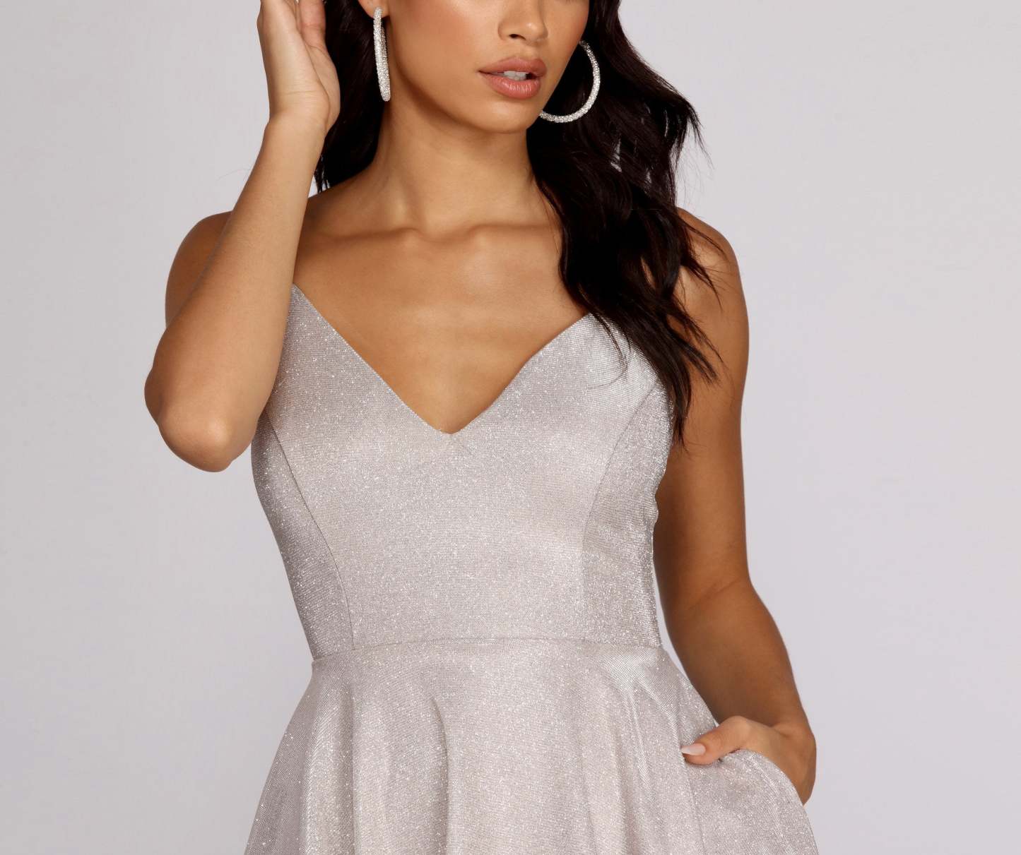 Gigi Glitter Skater Dress - Lady Occasions