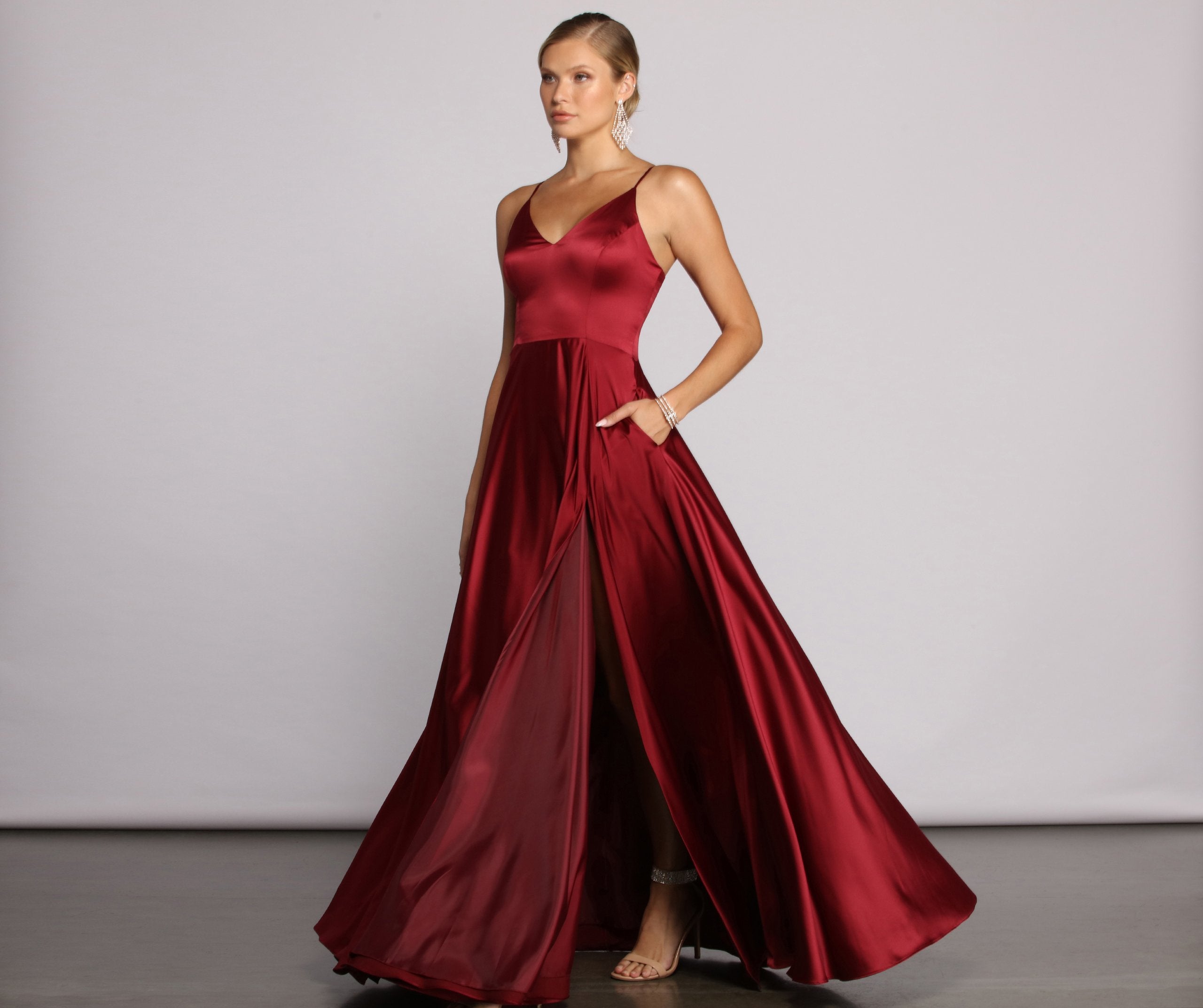 Juliet Formal High Slit Dress - Lady Occasions