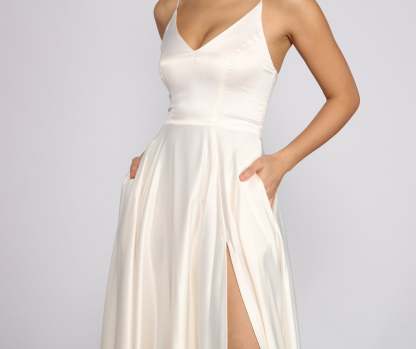 Juliet Formal High Slit Dress - Lady Occasions