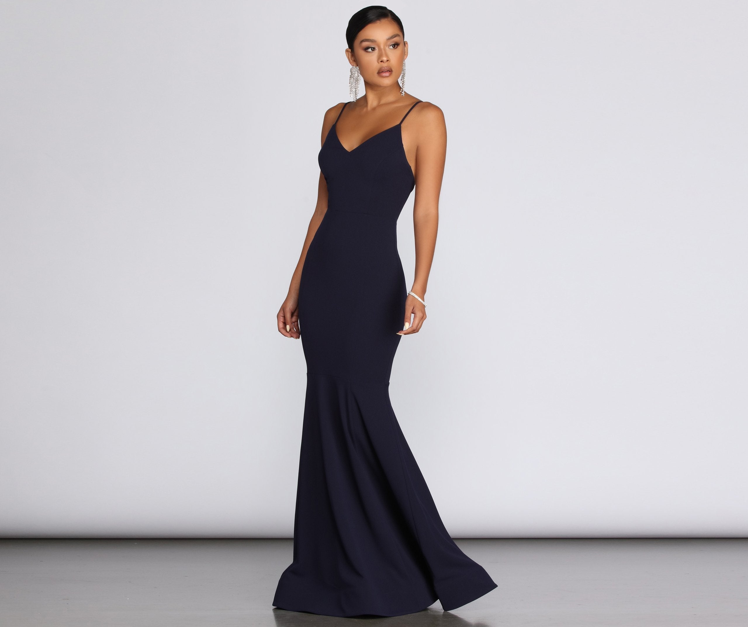 Raquel Cross-Back Mermaid Gown - Lady Occasions