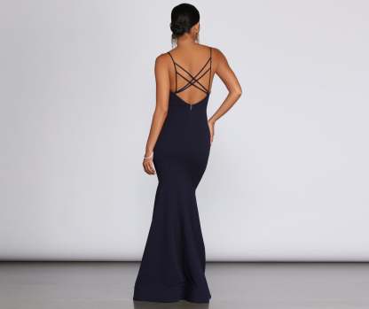Raquel Cross-Back Mermaid Gown - Lady Occasions