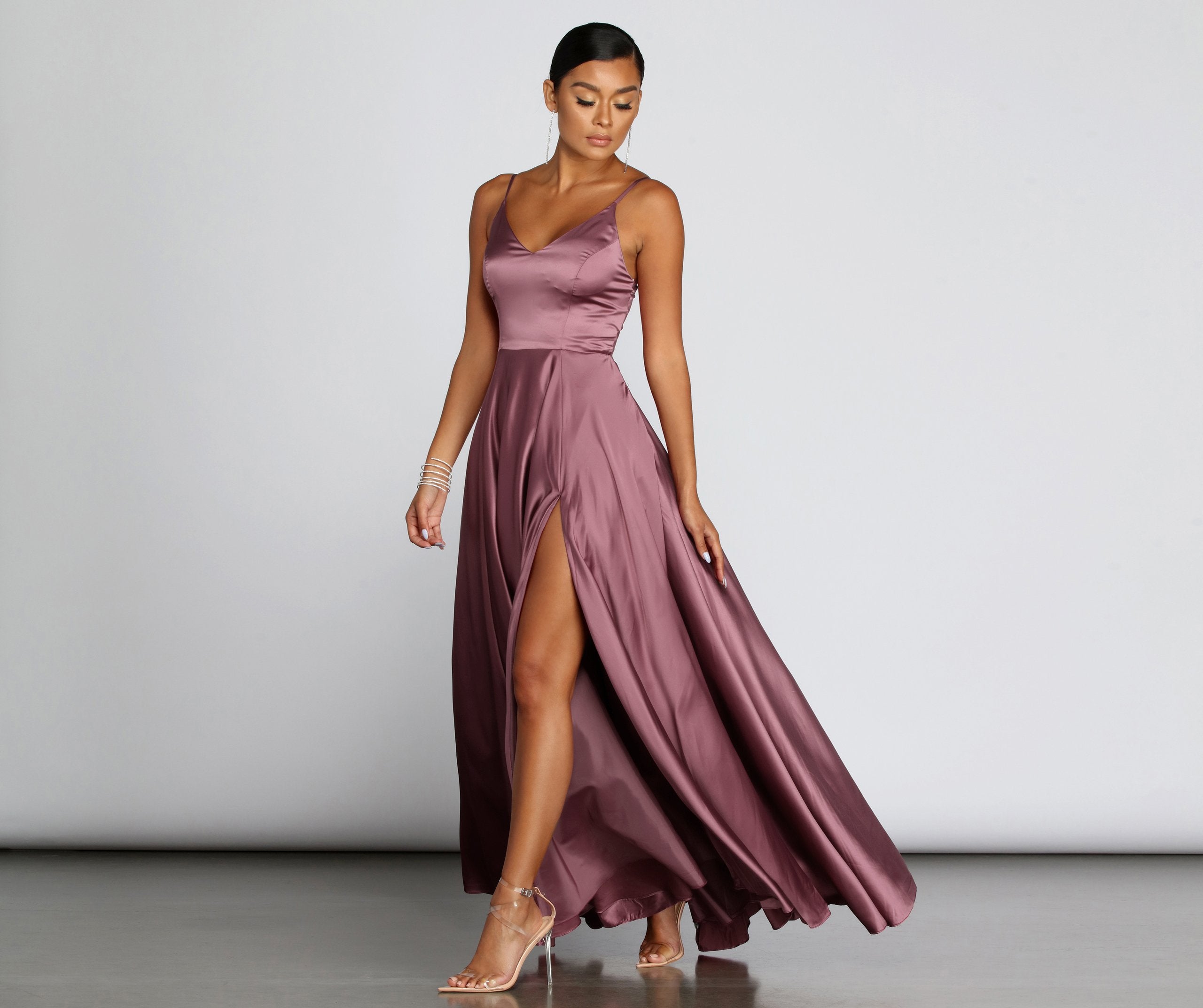 Juliet Formal High Slit Dress - Lady Occasions