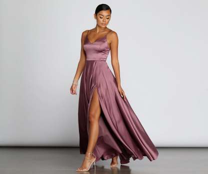 Juliet Formal High Slit Dress - Lady Occasions