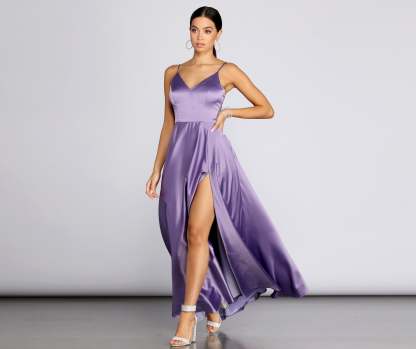 Juliet Formal High Slit Dress - Lady Occasions
