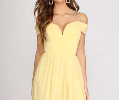 Daisy Off Shoulder A-Line Dress - Lady Occasions