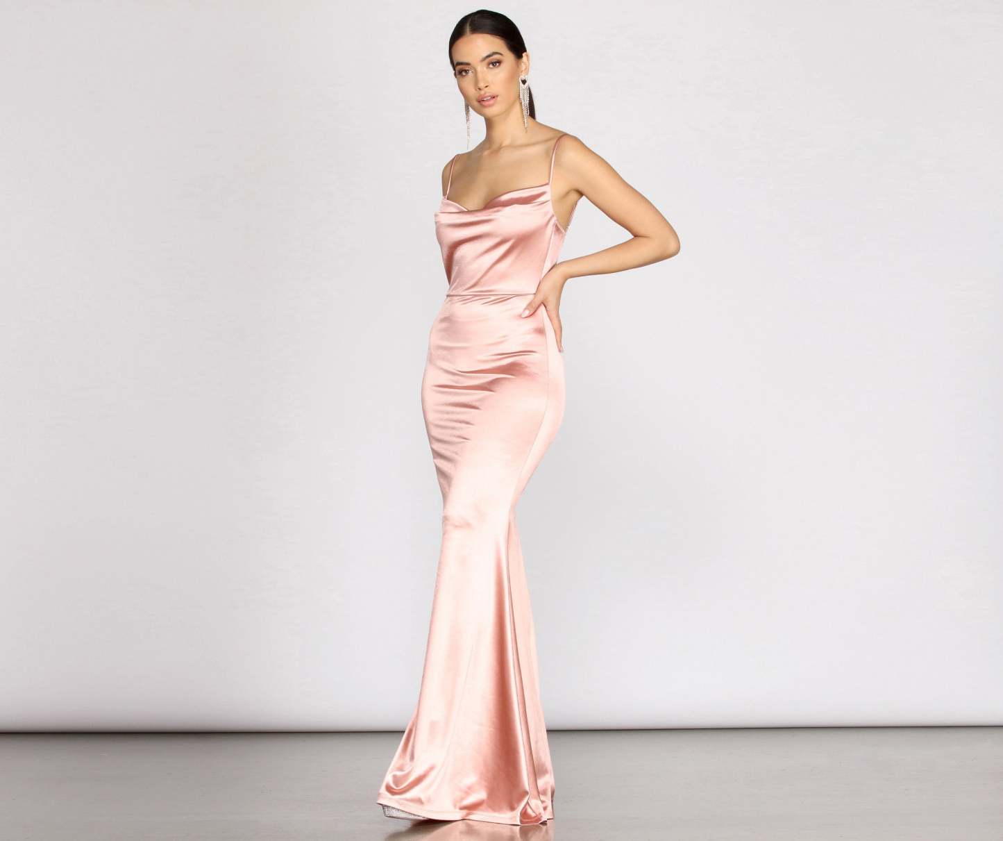 Nahla Formal Satin Mermaid Dress - Lady Occasions