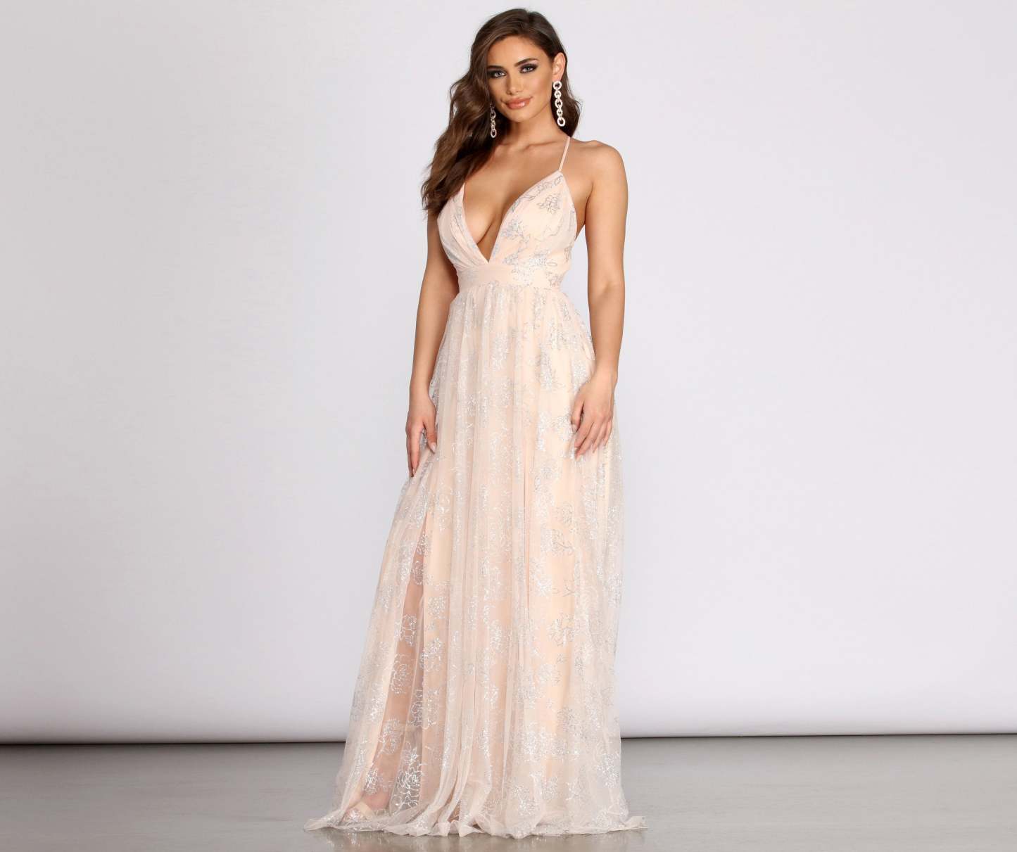 Piper Glitter A-Line Dress - Lady Occasions