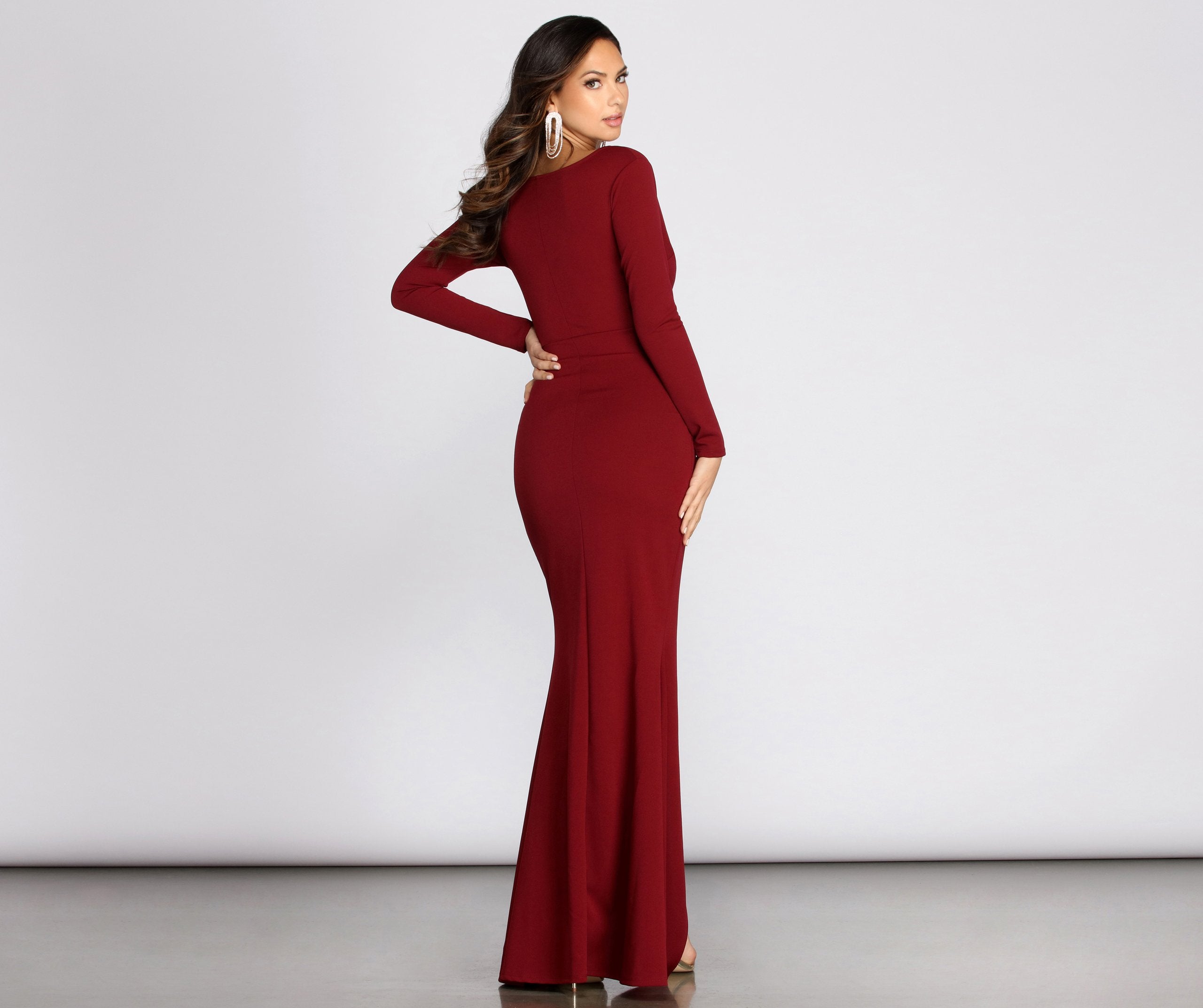 Eden Crepe Mermaid Dress - Lady Occasions