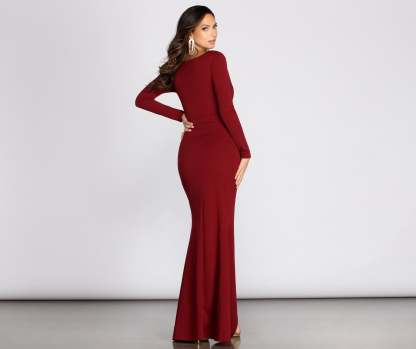 Eden Crepe Mermaid Dress - Lady Occasions