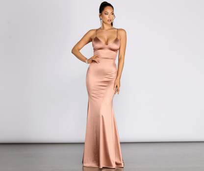 Phoebe Strappy Back Mermaid Dress - Lady Occasions