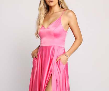 Juliet Formal High Slit Dress - Lady Occasions