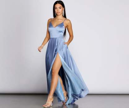 Juliet Formal High Slit Dress 2 - Lady Occasions
