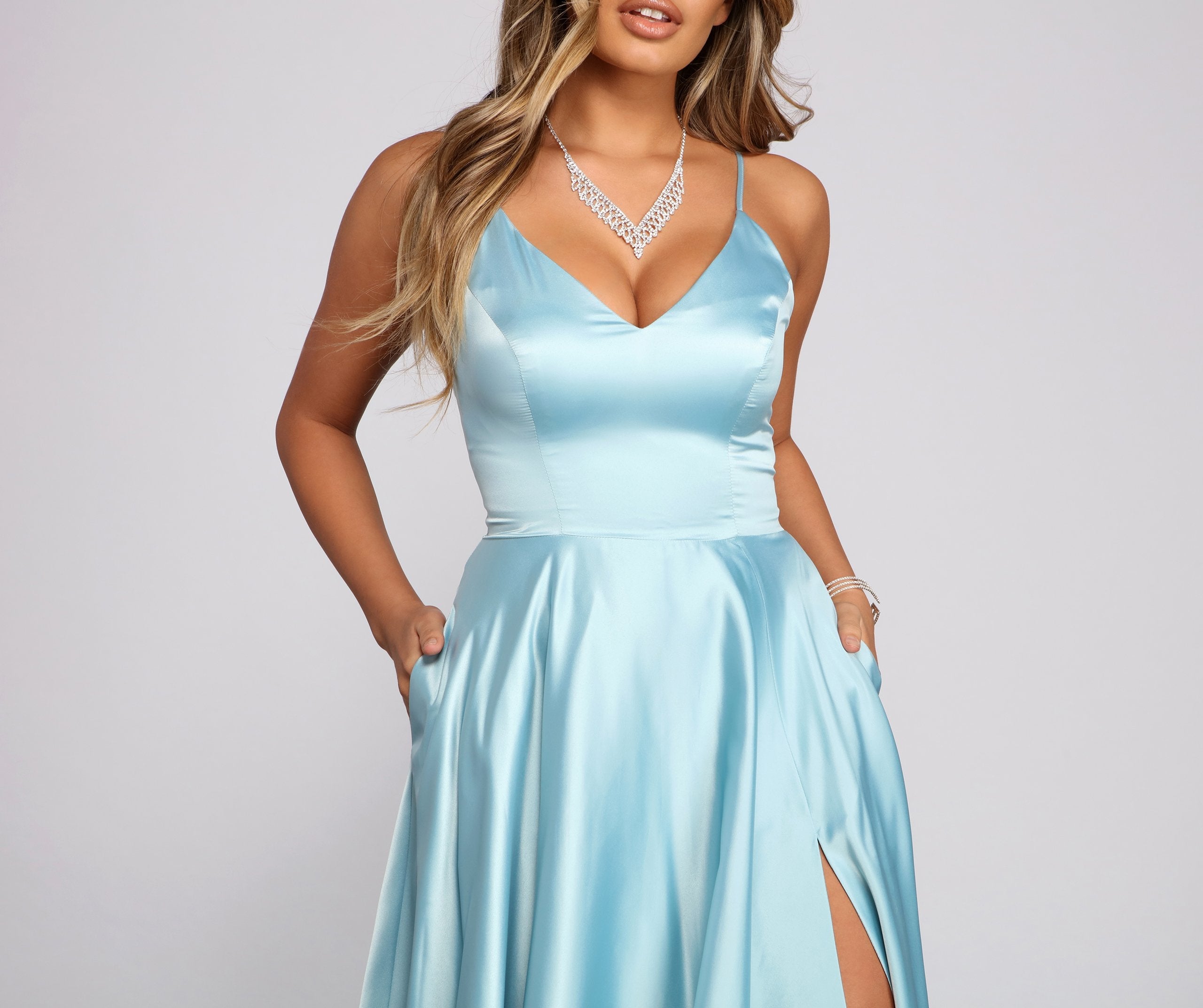 Juliet Formal High Slit Dress - Lady Occasions