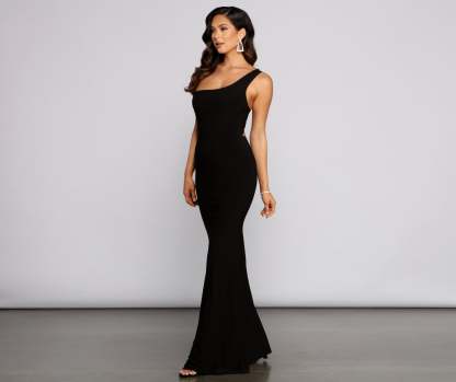 Leilani Formal One-Shoulder Open Back Dress - Lady Occasions