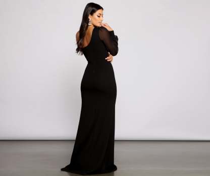 Odette Formal One Shoulder Crepe Mermaid Dress - Lady Occasions