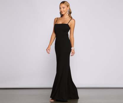 Bette Formal Open Back Crepe Dress - Lady Occasions