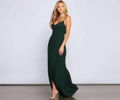 Ember Formal Wrap Mermaid Dress - Lady Occasions